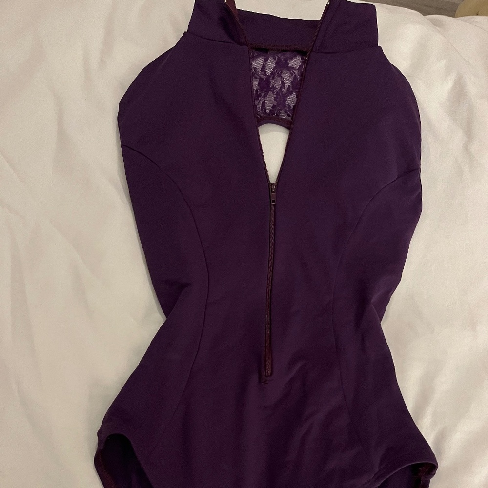 Ballet Mock Neck Lace Leotard